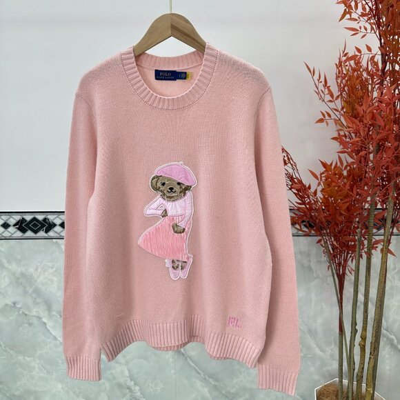 Polo Ralph Lauren Sweaters - Polo Ralph Lauren Pink Sweater withBear Design